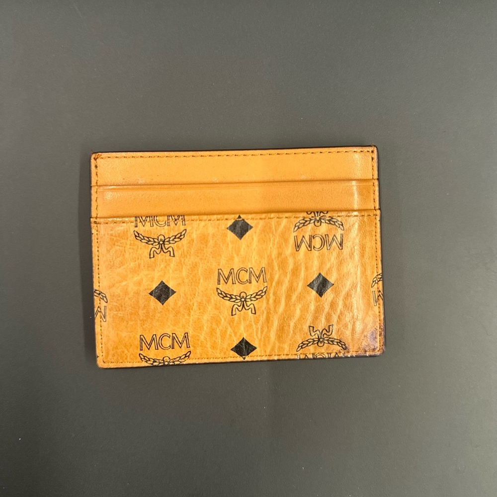 MCM Leather Card Holder - Brown/Cognac